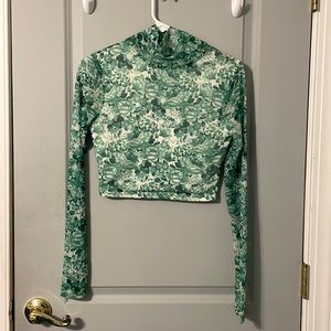 | Long Sleeve Turtleneck Crop Top